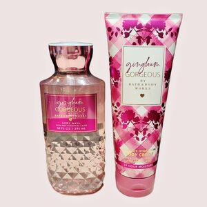 GINGHAM GORGEOUS BATH & BODY SET: BODY WASH & BODY CREAM